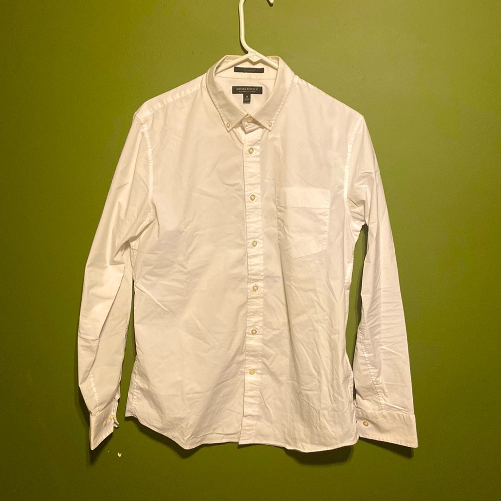 Banana Republic mens medium Tech Stretch Cotton Slim Fit shirt.